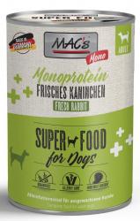 MAC's SUPER FOOD mit Kaninchen für Hunde 6 x 400 g 