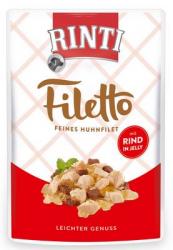 RINTI Filetto mit Huhn, Rind  für Hunde 24 x 100 g 