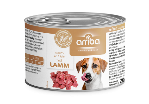 arriba mit Lamm für Hunde 6 x 200 g 