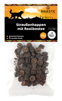 MAJESTIC Straußenhappen mit Rooibostee für Hunde 150 g 