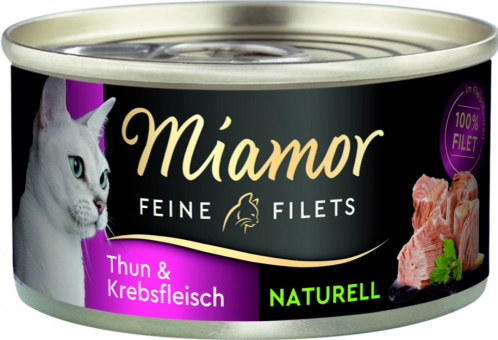 Miamor FEINE FILETS mit Thunfisch, Krebsfleisch für Katzen 24 x 80 g 