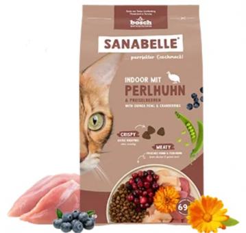 Sanabelle Indoor mit Perlhuhn für Katzen 8 kg 