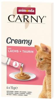animonda CARNY mit Lachs, Taurin für Katzen  6 x 15 g 