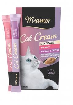 Miamor Cat Cream MULTIPACK mit Malt, Cheese 24 x 15 g 