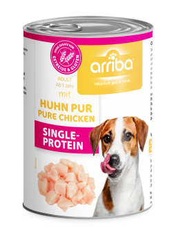 arriba SINGLEPROTEIN mit Huhn für Hunde 6 x 400 g 