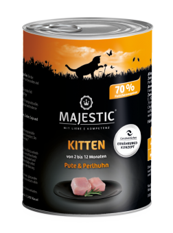 MAJESTIC Kitten mit Pute, Perlhuhn 6 x 400 g 