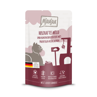 MjAMjAM mit Wild. Kaninchen fü Katzen 12 x 125 g 