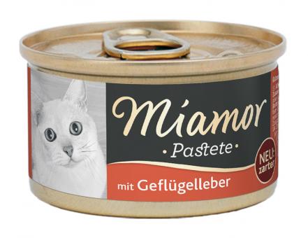 Miamor Pastete mit Geflügelleber für Katzen 12 x 85 g 