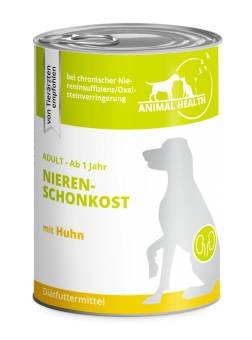 ANIMAL HEALTH Nierenschonkost mit Huhn für Hunde 6 x 400 g 