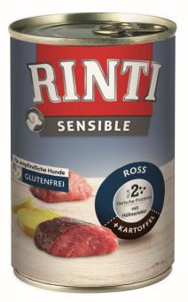 RINTI Sensible 6x400g Dose mit Ross, Hühnerleber und Kartoffeln 