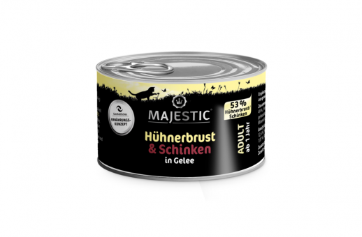 MAJESTIC mit Hühnerbrust, Schinken für Katzen 24 x 100 g 