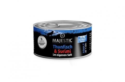 MAJESTIC mit Thunfisch, Surimi und Reis für Katzen 24 x 70 g 