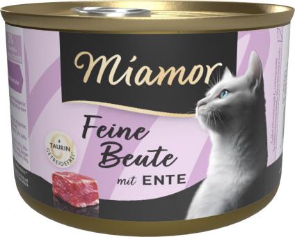 Miamor Feine Beute mit Ente für Katzen 12 x 185 g 