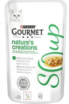 GOURMET Nature's Creations Soup mit Huhn, Gemüse für Katzen 32 x 40 g 