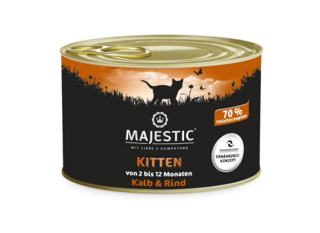 MAJESTIC Kitten mit Kalb, Rind 6 x 200 g 