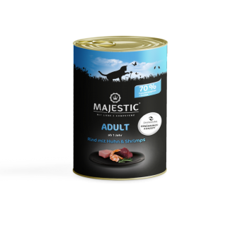 MAJESTIC mit Shrimps, Rind und Huhn für Katzen 6 x 400 g 