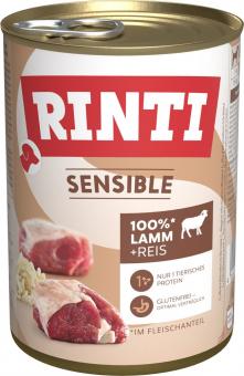 RINTI SENSIBLE mit Lamm, Reis für Hunde 12 x 400 g 