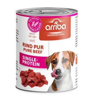 arriba SINGLEPROTEIN mit Rind für Hunde 6 x 800 g 