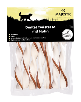 MAJESTIC Dental Twister M mit Huhn für Hunde 170 g 