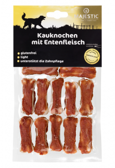 MAJESTIC Kauknochen mit Entenfleisch für Hunde 120 g 