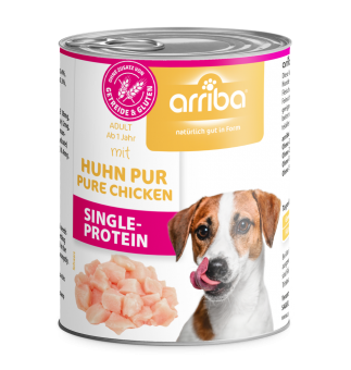 arriba SINGLEPROTEIN mit Huhn für Hunde 6 x 800 g 