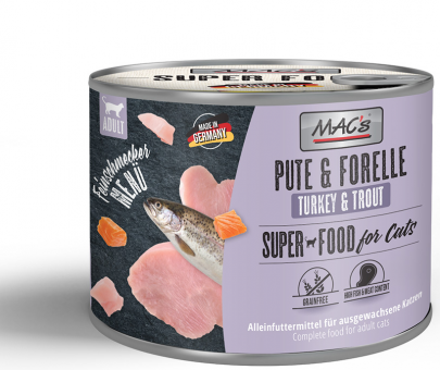 MAC's mit Pute, Forelle für Katzen 6 x 200 g 