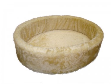 Nobby Hunde-Plüschbett 80cm in beige 