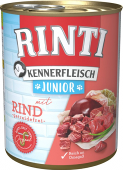 RINTI KENNERFLEISCH JUNIOR mit Rind für Hunde 12 x 800 g 