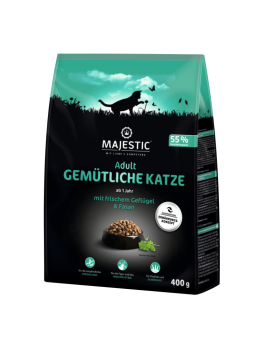 MAJESTIC Indoor mit frischem Geflügel für Katzen 400 g 