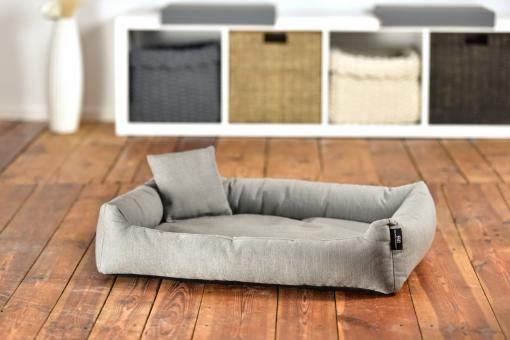 ROHRSCHNEIDER Kuschelsofa recycelt für Hunde Gr. 3 ca. 65 x 90 x 22 cm, grau 
