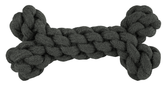 azoona® Hundespielzeug Tau-Knochen ca. 17,5cm in grau 