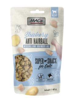 MAC's Shakery Anti Hairball mit Geflügel, Rind für Katzen 60 g 