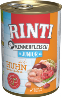 RINTI KENNERFLEISCH JUNIOR mit Huhn 12 x 400 g 