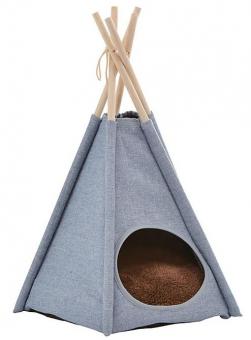 SILVIO DESIGN Heimtier-Tipi Yuma ca. 40 x 40 x 58 cm, grau-braun 