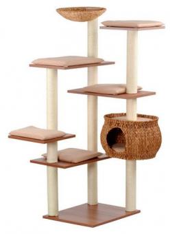 SILVIO DESIGN Katzenbaum Cosy Sky 160cm in walnussdekor 