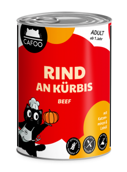 CAFOO mit Rind an Kürbis für Katzen 6 x 400 g 