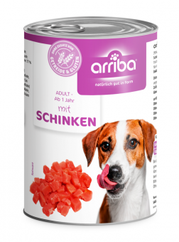arriba mit Schinken für Hunde 6 x 400 g 
