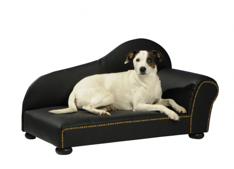 SILVIO DESIGN Heimtierottomane in Lederoptik ca. 100 x 50 53 cm, schwarz 