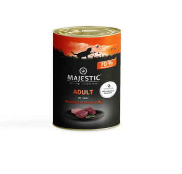 MAJESTIC mit Rind, Huhn und Ente für Katzen 6 x 400 g 
