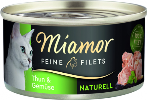Miamor FEINE FILETS Thunfisch, Gemüse für Katzen 24 x 80 g 