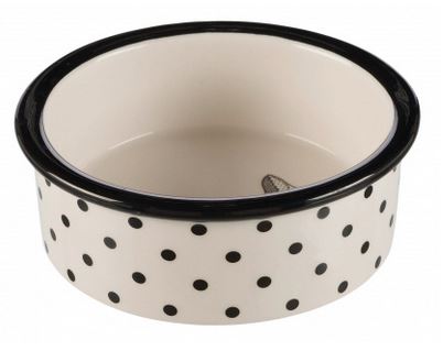 TRIXIE Keramiknapf für Katzen 300ml in weiß/schwarz 