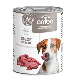 arriba mit Ziege für Hunde 6 x 800 g 