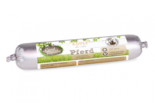 LandPartie Hundewurst mit Pferd 80 g 