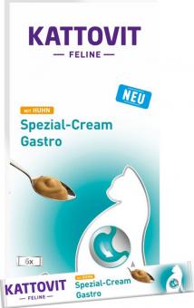 KATTOVIT Feline Diet Gastro Cream mit Huhn für Katzen 6 x 15 g 