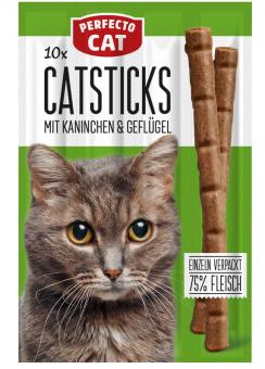 PERFECTO CAT mit Kaninchen, Geflügel 10 x 10 Sticks 