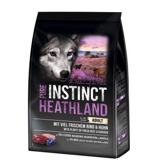 PURE INSTINCT HEATHLAND mit Rind, Huhn für Hunde 4 kg 
