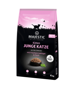 MAJESTIC Kitten mit frischem Geflügel, Fisch 4 kg 
