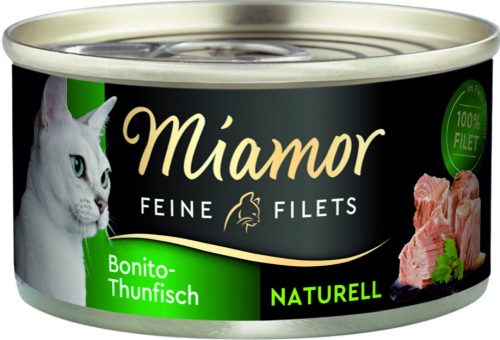 Miamor FEINE FILETS mit Bonito - Thunfisch für Katzen 24 x 80 g 