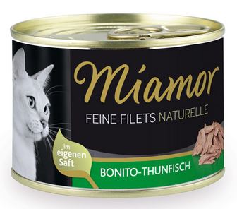 Miamor FEINE FILETS mit Bonito-Thunfisch für Katzen 12 x 156 g 