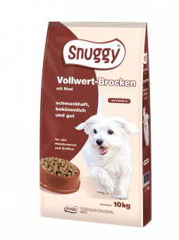 snuggy Vollwert-Brocken mit Rind für Hunde 10 kg 